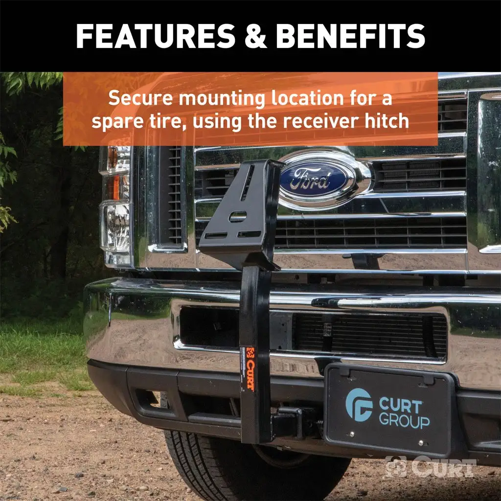 Curt Hitch-Mounted Spare Tire Mount
