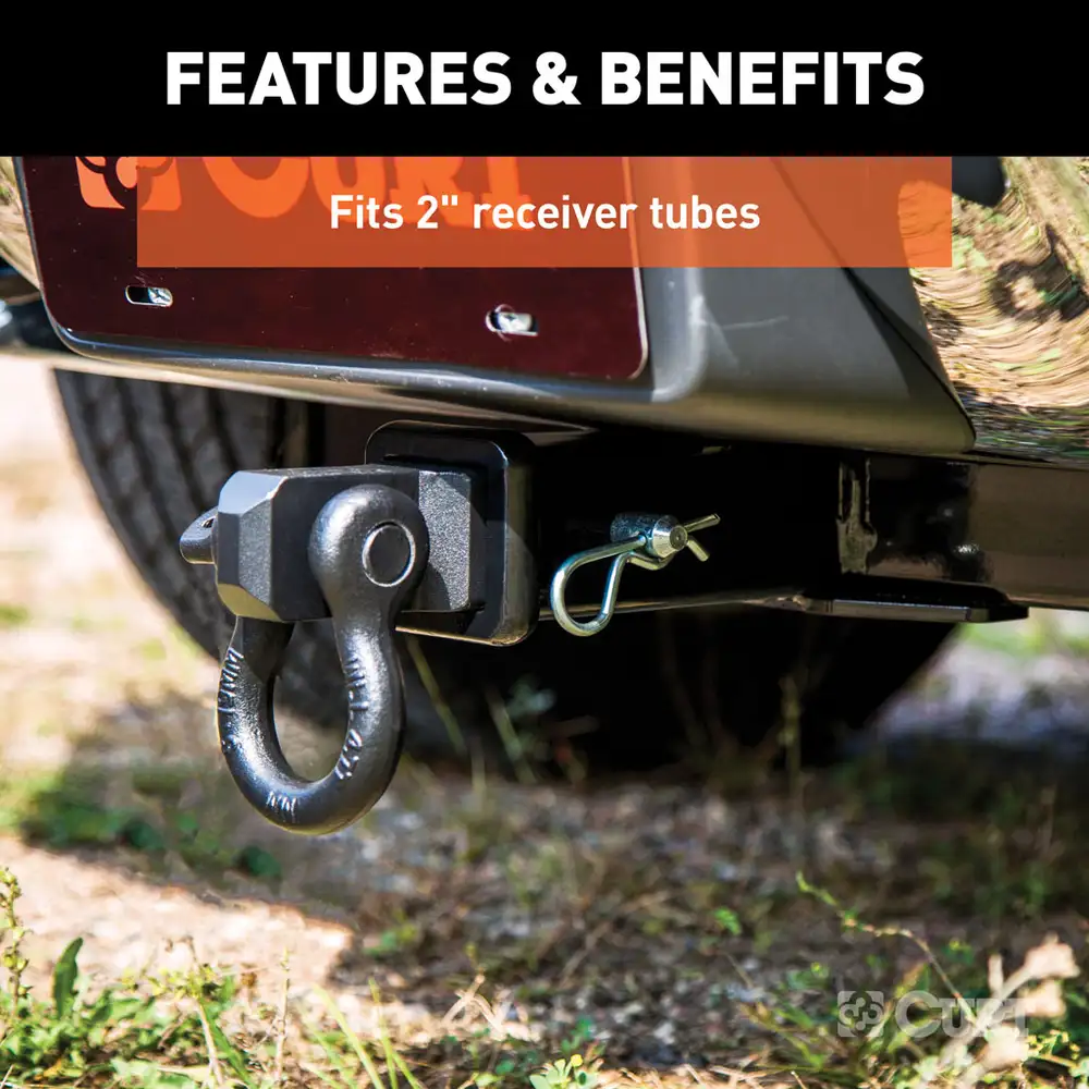 Curt D-Ring Shackle Mount (2" Shank) Overland and Recovery - Modula Racks