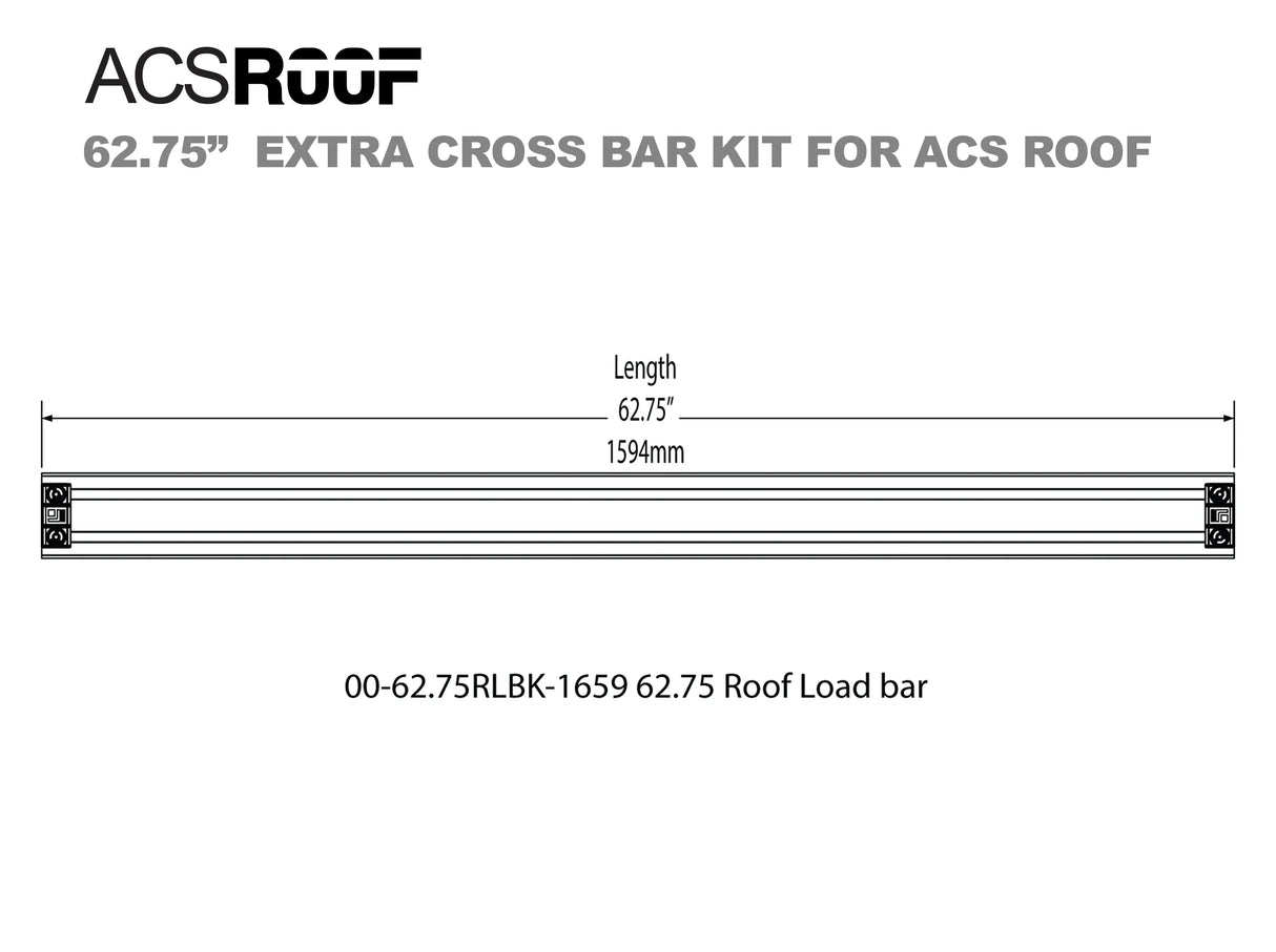 Leitner Designs ACS ROOF Extra Load Bar Kit Rack Accessories - Modula Racks