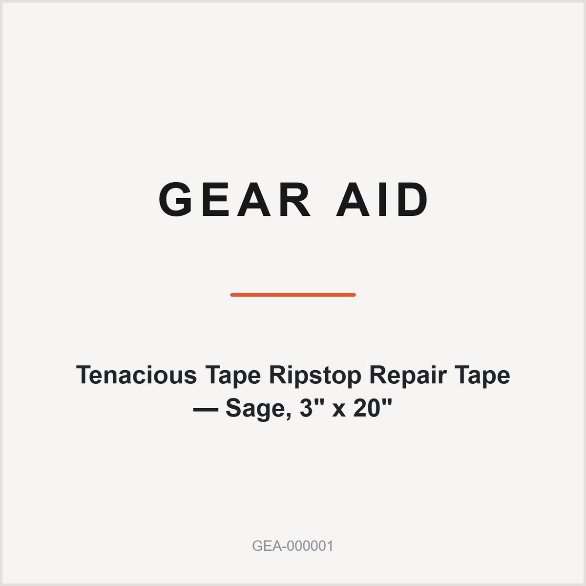 Gear Aid Tenacious Tape Ripstop Repair Tape — Sage, 3" x 20"