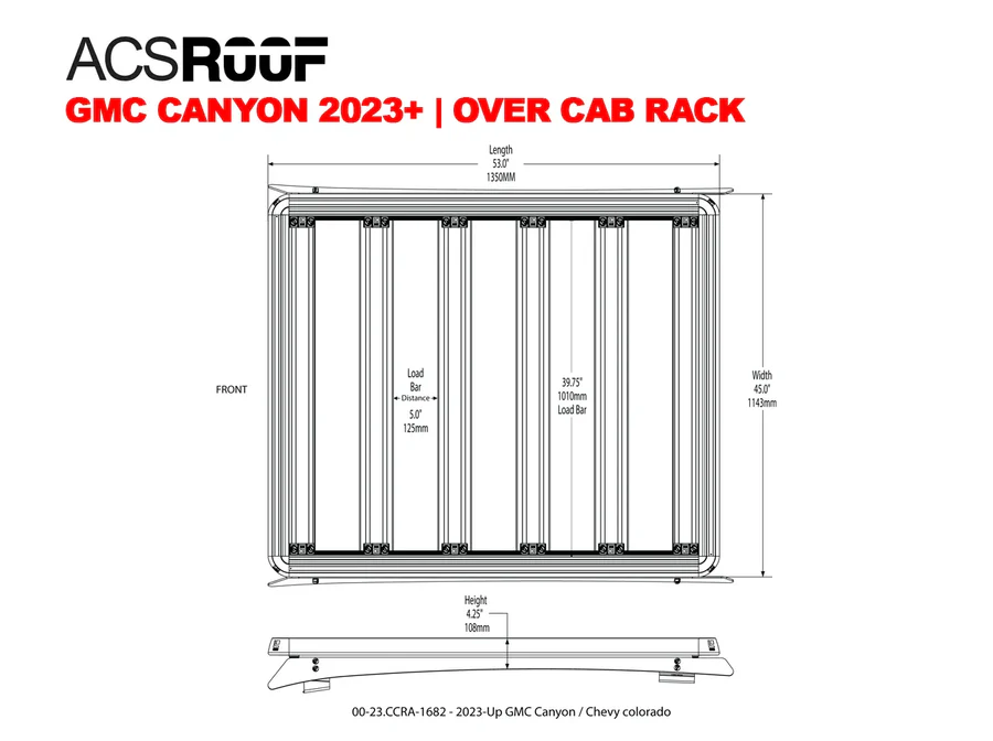 Leitner Designs ACS ROOF | Roof Platform Rack | GMC Canyon | 2023+ Roof Racks