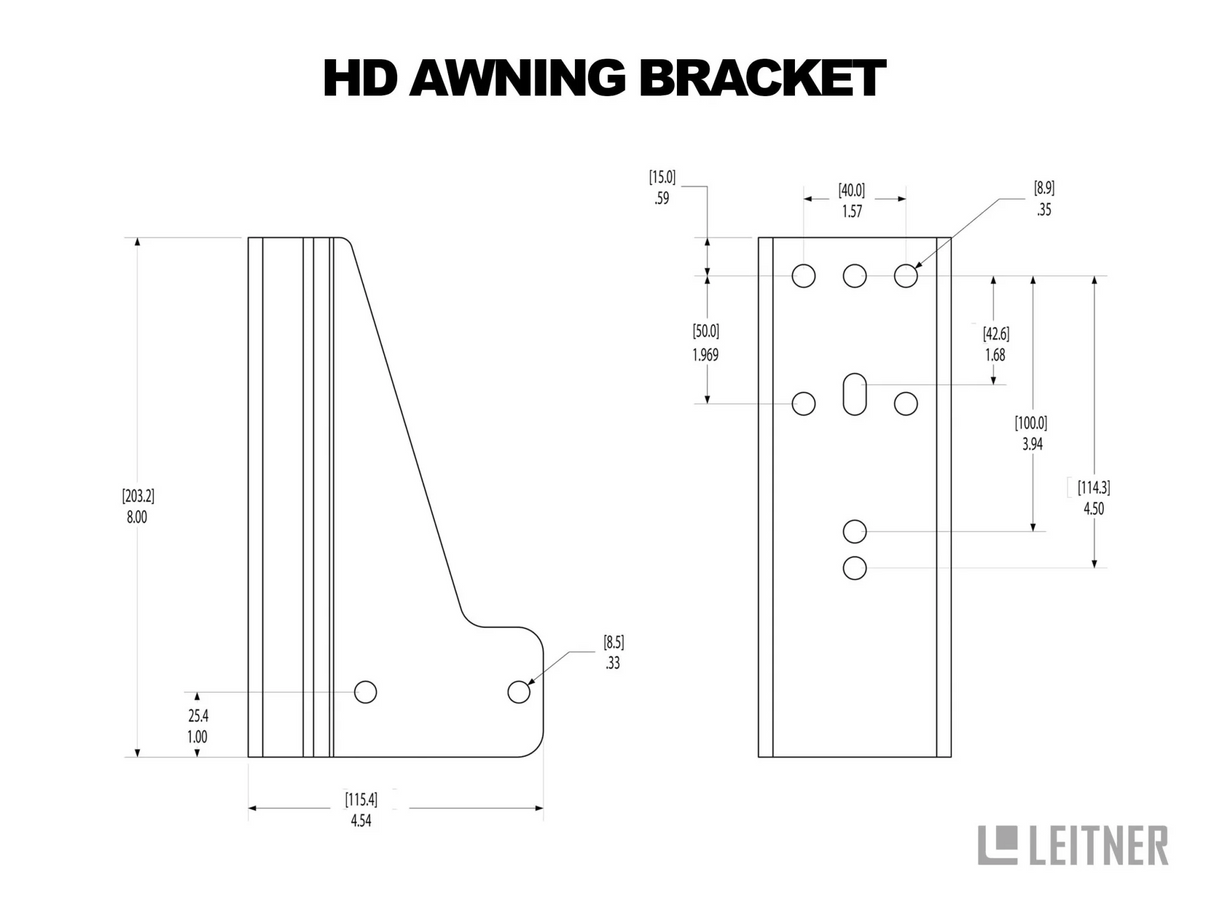 Leitner Designs HD Awning Bracket Rack Accessories