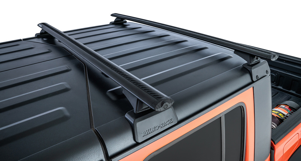 Rhino-Rack Vortex Backbone Roof Rack with RCL Legs | Jeep Gladiator 20 to 24 | Black | 2 Bars | 4dr Roof Racks