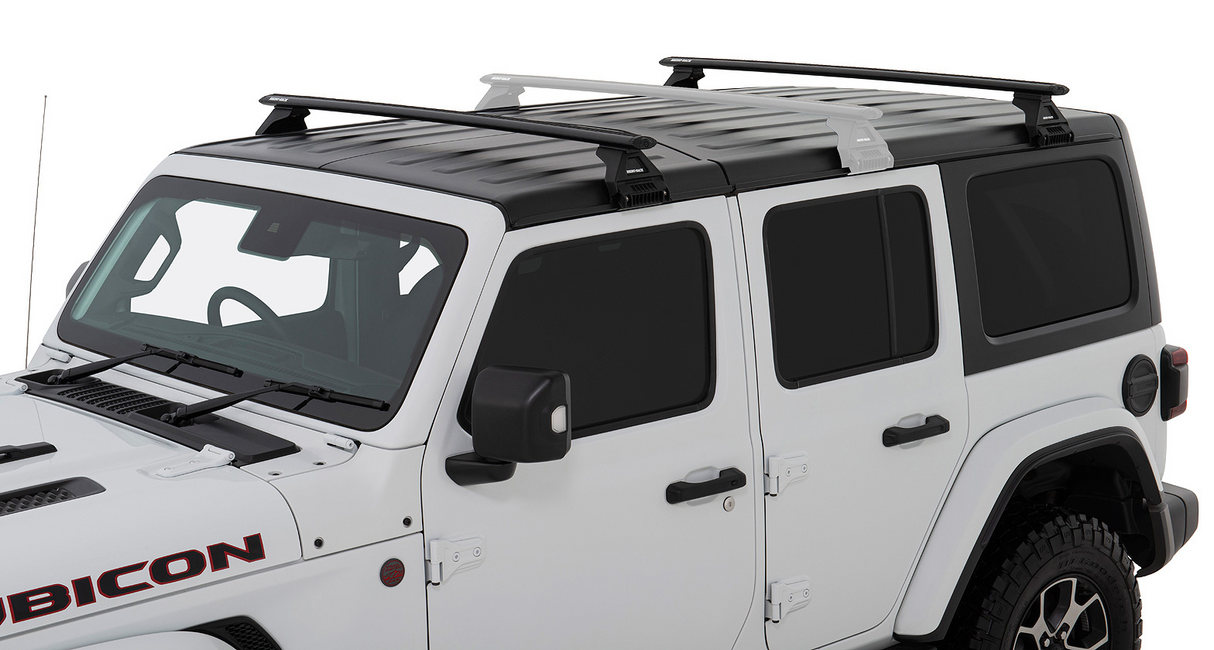 Rhino-Rack Vortex RL110 Roof Rack | Jeep Wrangler 18 to 23 | Black | 4dr Roof Racks