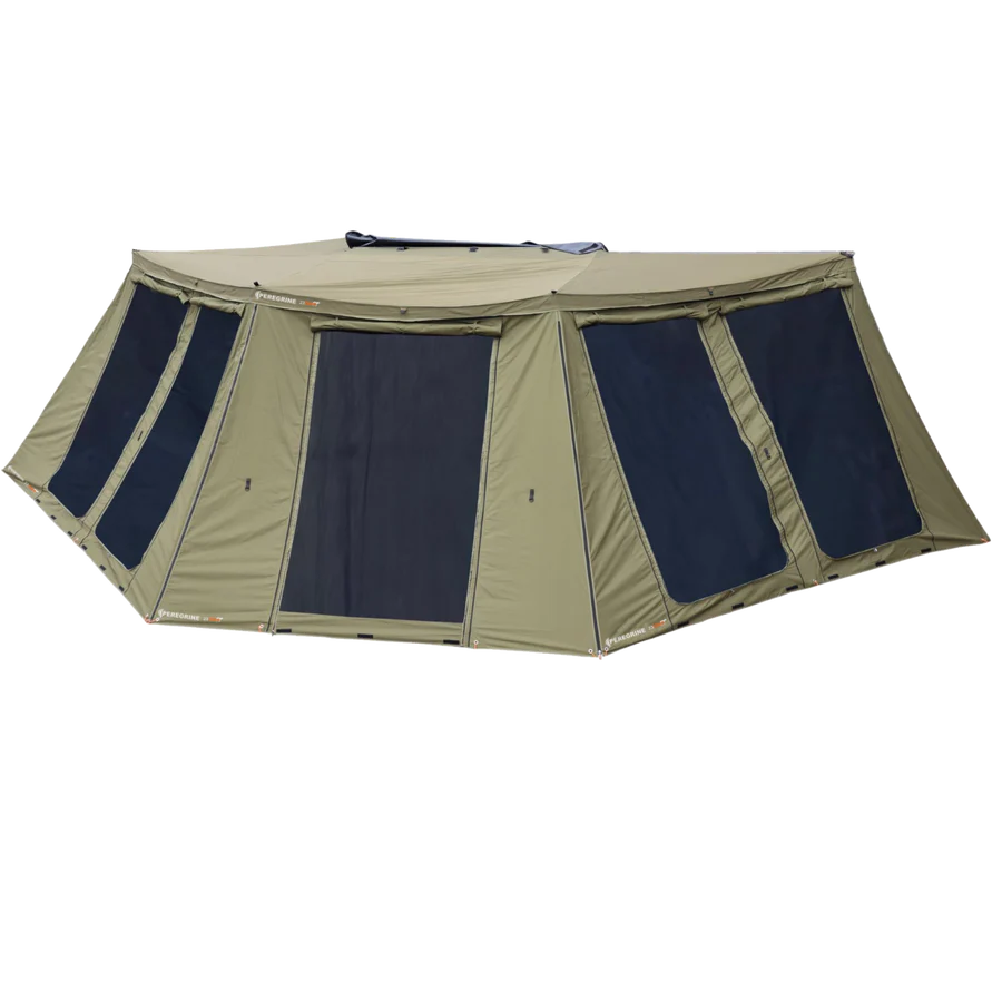 23ZERO Peregrine 270 Deluxe Wall Package | Left (1 & 2) Awning Accessory - Modula Racks