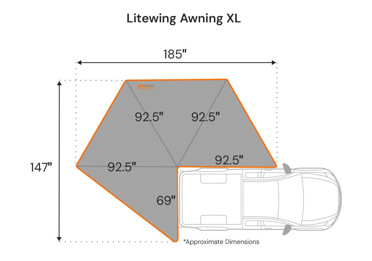 Roofnest Litewing Awning Awnings