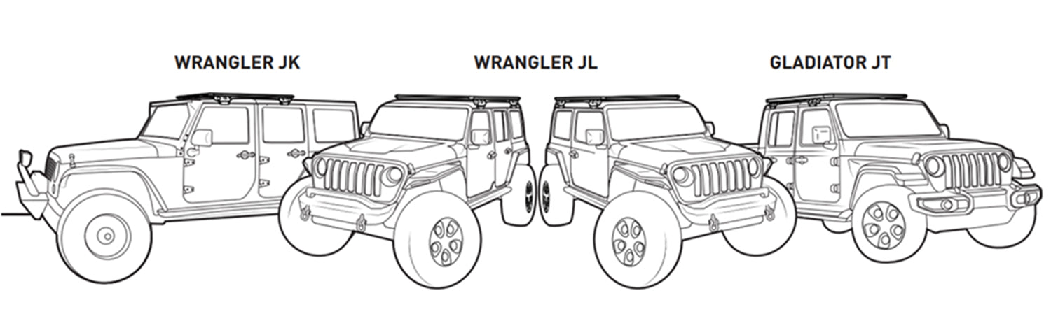 Rhino-Rack Jeep Overlanding Kit Roof Rack Kit - Modula Racks