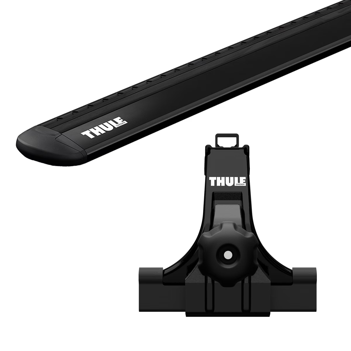 Thule WingBar Evo Kit for Jeep Wrangler SUV 4-dr w/ Rain Gutters 2018 to 2025 Roof Racks