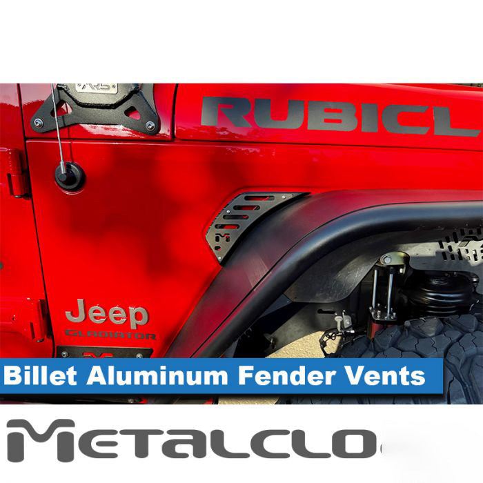 Adventure Rack Systems Billet Air Outlet Front Fender Vents | JT Gladiator, JL Wrangler Rack Accessory - Modula Racks