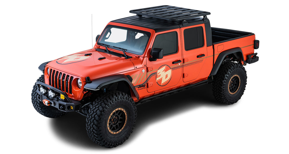 Rhino-Rack Pioneer Platform with Backbone and RLT600 Legs | JEEP Gladiator JT 4dr Pick Up 20 to 21  - Modula Racks