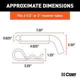 Curt Heavy-Duty 5/8" Hitch Pin With Groove (2-1/2" or 3" Receiver)  - Modula Racks