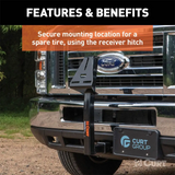 Curt Hitch-Mounted Spare Tire Mount 
