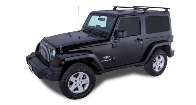 Rhino-Rack Vortex RLT600 Backbone Roof Rack | JEEP Wrangler 2dr SUV Hard Top 07 to 10 Roof Racks
