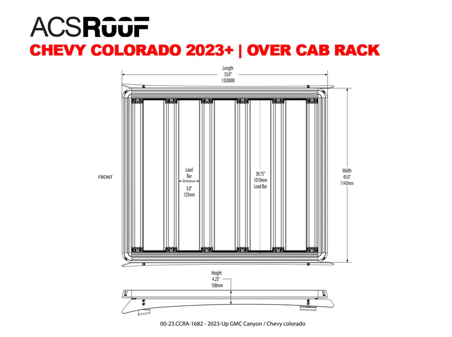 Leitner Designs ACS ROOF | Roof Platform Rack | Chevrolet Colorado | 2023+ Roof Racks