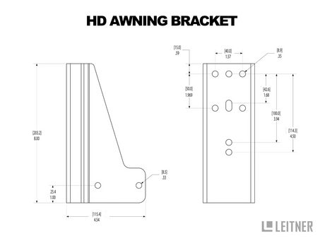Leitner Designs Open Box - HD Awning Bracket Rack Accessories