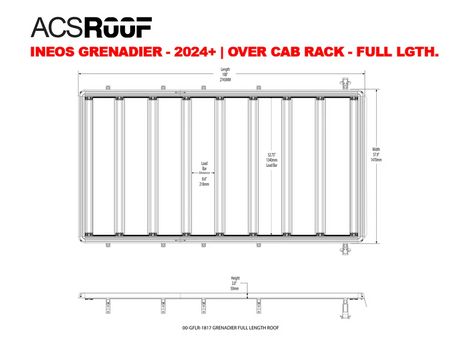 Leitner Designs ACS ROOF | Full Length Roof Platform Rack | INEOS Grenadier | 2024+ Roof Racks