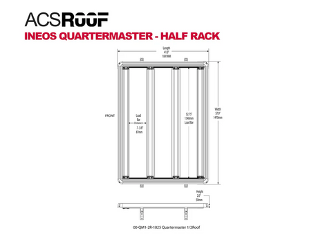 Leitner Designs ACS ROOF | Half Roof Platform Rack | INEOS Quartermaster| 2024+ Roof Racks