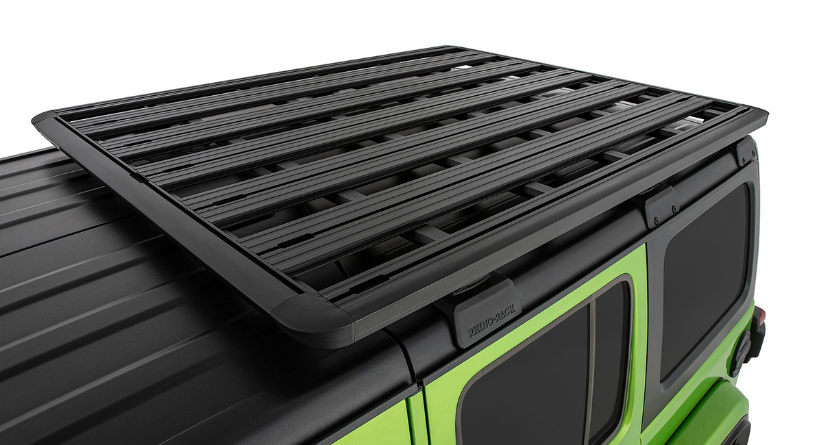 Rhino-Rack Pioneer Platform with Backbone and RCL Legs | JEEP Wrangler JL 4dr Hard Top 18 to 23 Roof Rack Kit - Modula Racks