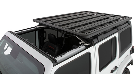 Rhino-Rack Pioneer Platform with Backbone and RCL Legs | JEEP Wrangler JL 4dr Hard Top 18 to 23 Roof Rack Kit - Modula Racks