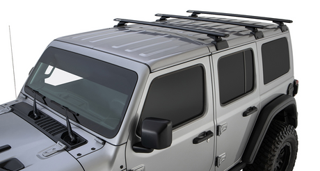 Rhino-Rack Vortex RCL Backbone Roof Rack | Jeep Wrangler 18 to 23 | Black | 3 Bars | 4dr Roof Racks