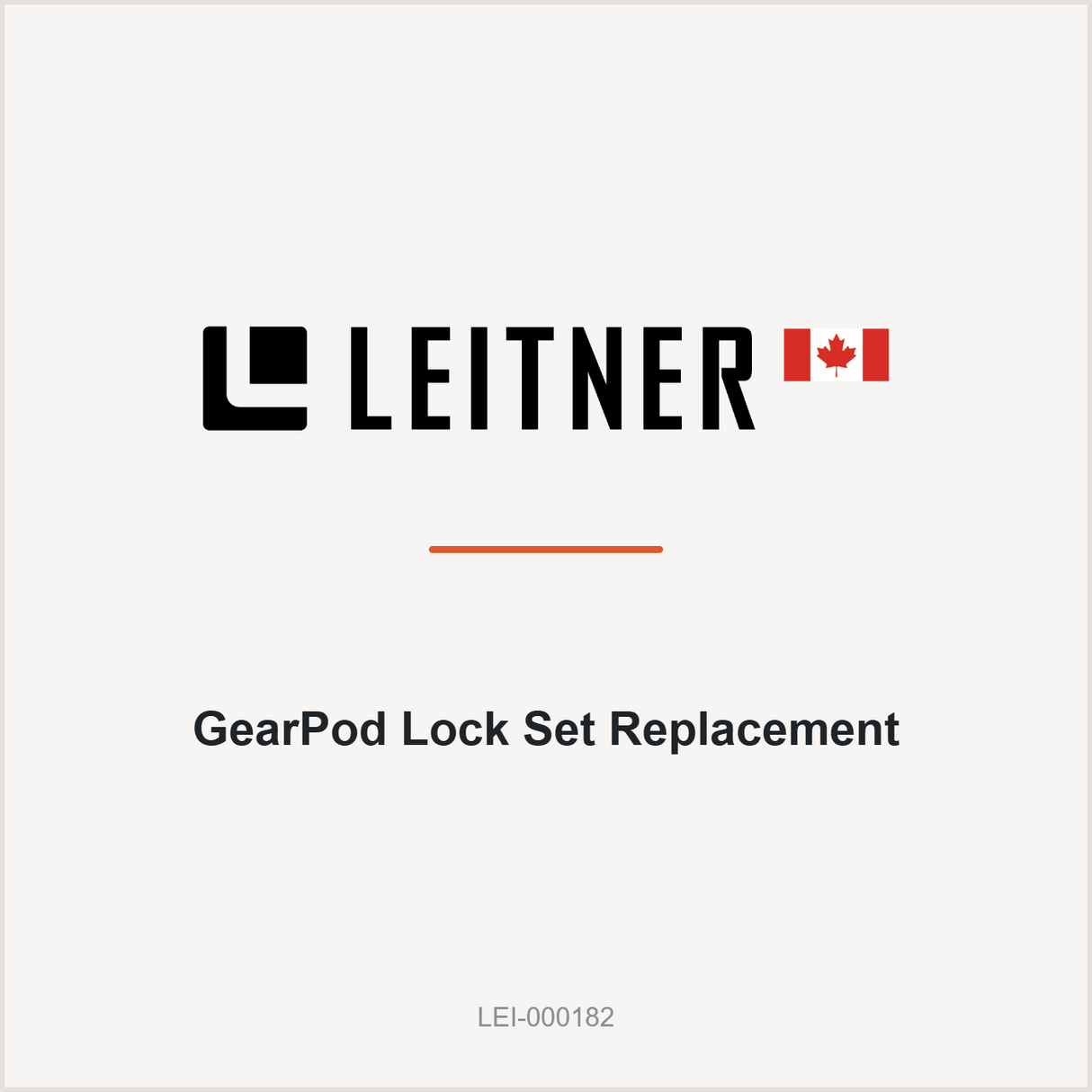 Leitner Designs GearPod Lock Set Replacement