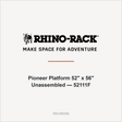 Rhino-Rack Pioneer Platform 52" x 56" Unassembled — 52111F