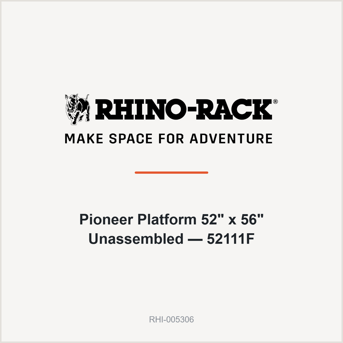 Rhino-Rack Pioneer Platform 52" x 56" Unassembled — 52111F