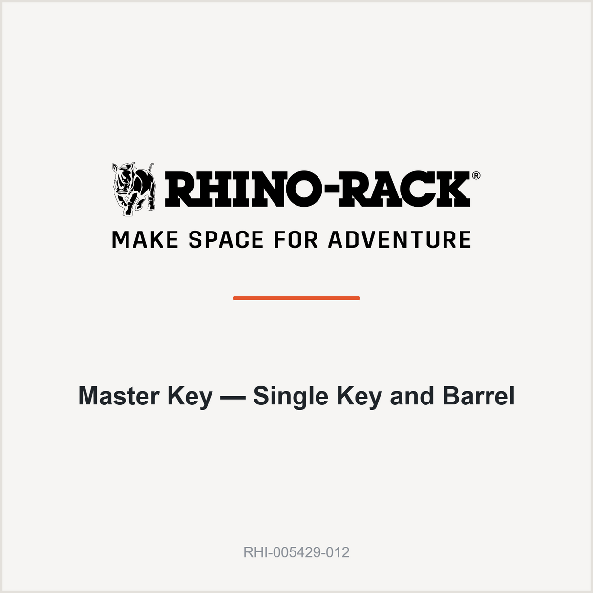 Rhino-Rack Master Key — Single Key and Barrel