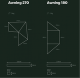 Go Overland Canada 270 Awning Freestanding Rooftop Tent Accessories