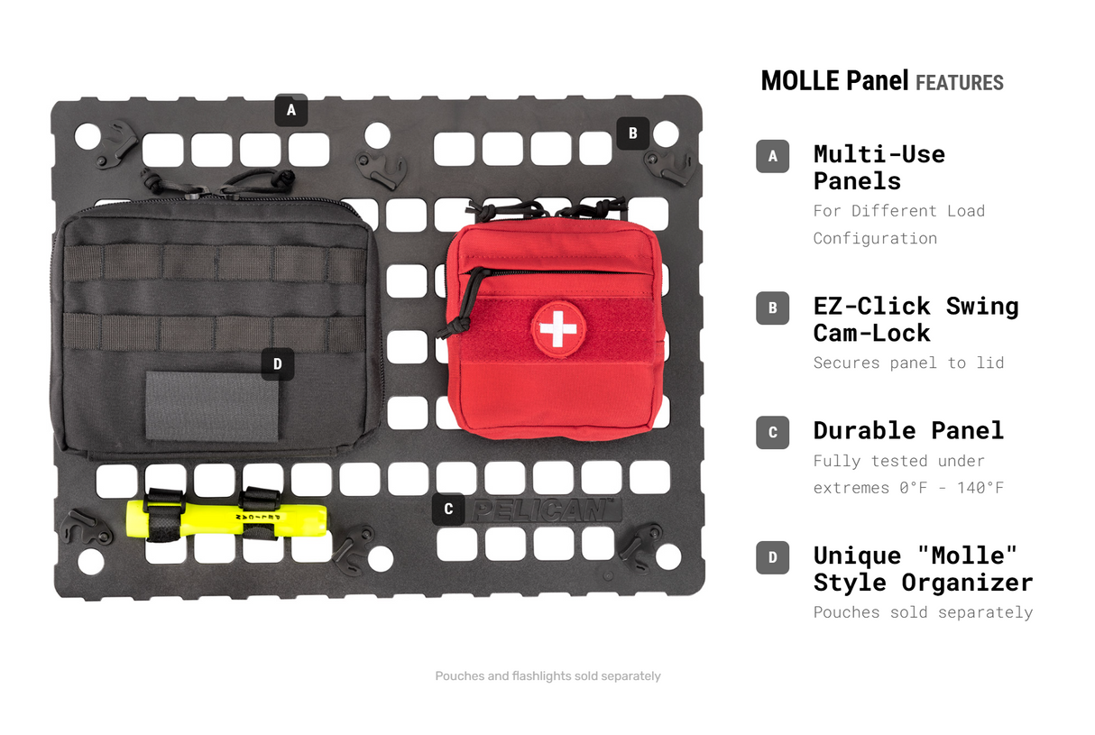 PELICAN 1500MP EZ-Click MOLLE Panel Rack Accessories