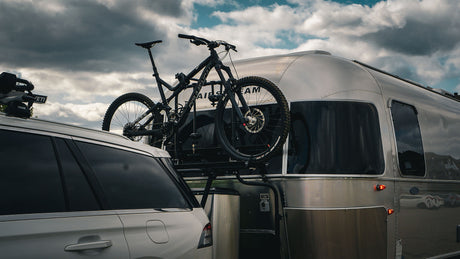 Arvika bike rack on an Airstream
