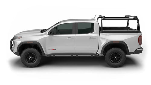 GMC truck with a Leitner ACS Forged bed rack