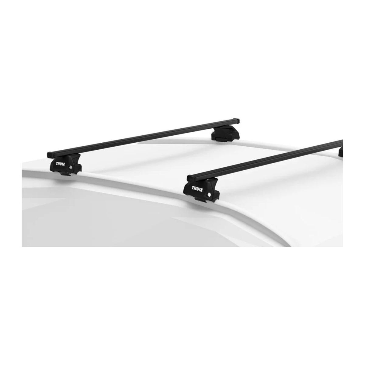 Thule SquareBar Evo roof rack on flush rails