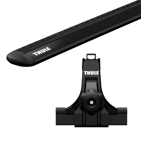 Thule WingBar Evo Kit for Jeep Wrangler SUV 4-dr w/ Rain Gutters 2018 to 2025 Roof Racks