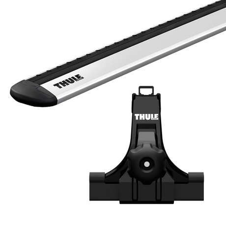 Thule WingBar Evo Kit for Jeep Wrangler SUV 4-dr w/ Rain Gutters 2018 to 2025 Roof Racks