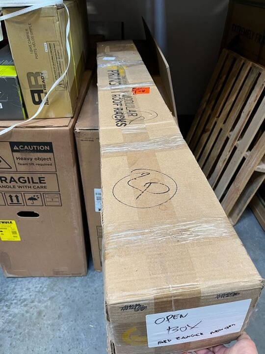 Prinsu Open Box - Roof Rack | Ford Ranger Supercrew 19-Present | 40 Inch Cut Out | Powdercoat Black Roof Racks