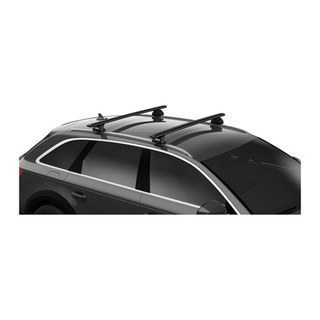 Thule WingBar Evo roof rack in black on flush rails