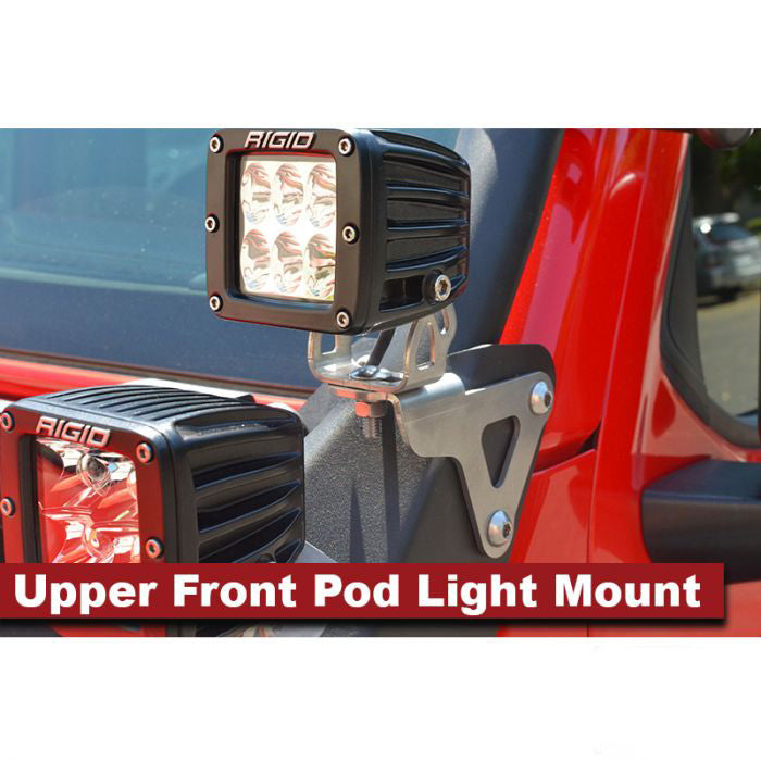 Adventure Rack Systems Upper Front Pod Light Mount, JL Wrangler | JT Gladiator Rack Accessory - Modula Racks