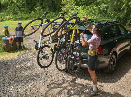 Yakima HangTight Hitch-Mount Vertical Bike Rack - Modula Racks