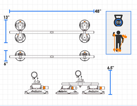 SeaSucker Monkey Bars Multi-Fit Bars - Modula Racks
