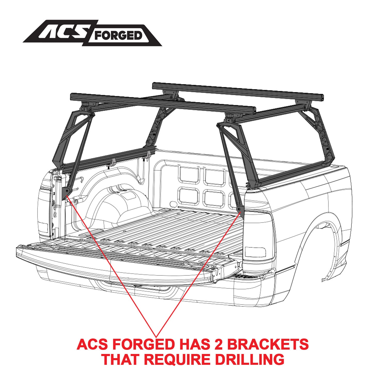 Leitner Designs ACS Forged | 04-22 Nissan Titan 5'6" Bed Bed Rack - Modula Racks