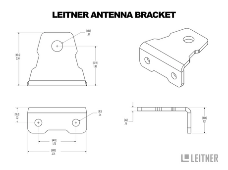 Leitner Designs Antenna Bracket Rack Accessory - Modula Racks