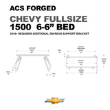 Leitner Designs ACS Forged | 07-20 Chevrolet Silverado 1500 6'6" Bed Bed Rack Kit - Modula Racks