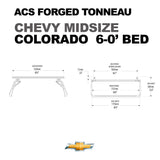 Leitner Designs ACS Forged Tonneau | 15-22 Chevrolet Colorado 6'0" Bed Bed Rack Kit - Modula Racks