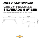 Leitner Designs ACS Forged Tonneau | 07-22 Chevrolet Silverado 1500 5'8" Bed Bed Rack Kit - Modula Racks