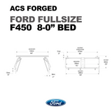 Leitner Designs ACS Forged | 99-22 Ford F450 8' Bed Bed Rack Kit - Modula Racks