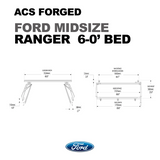 Leitner Designs ACS Forged | 19-22 Ford Ranger 6'0" Bed Bed Rack Kit - Modula Racks