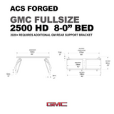 Leitner Designs ACS Forged | 07-22 GMC Sierra 2500 8' Bed Bed Rack Kit - Modula Racks