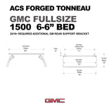 Leitner Designs ACS Forged Tonneau | 88-21 GMC Sierra 1500 6'6" Bed Bed Rack Kit - Modula Racks