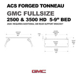 Leitner Designs ACS Forged Tonneau | 20-22 GMC Sierra 2500-3500 6'9" Bed Bed Rack Kit - Modula Racks
